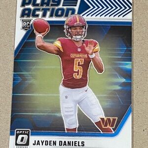 Jayden Daniels, rookie card, 2024 Donruss Optic, Play Action